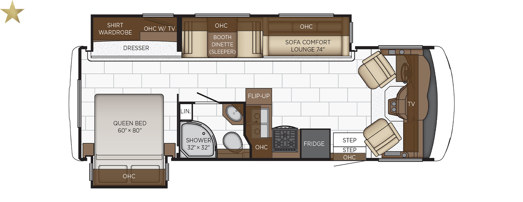 2023 Newmar Bay Star Sport 2720 Floor Plan