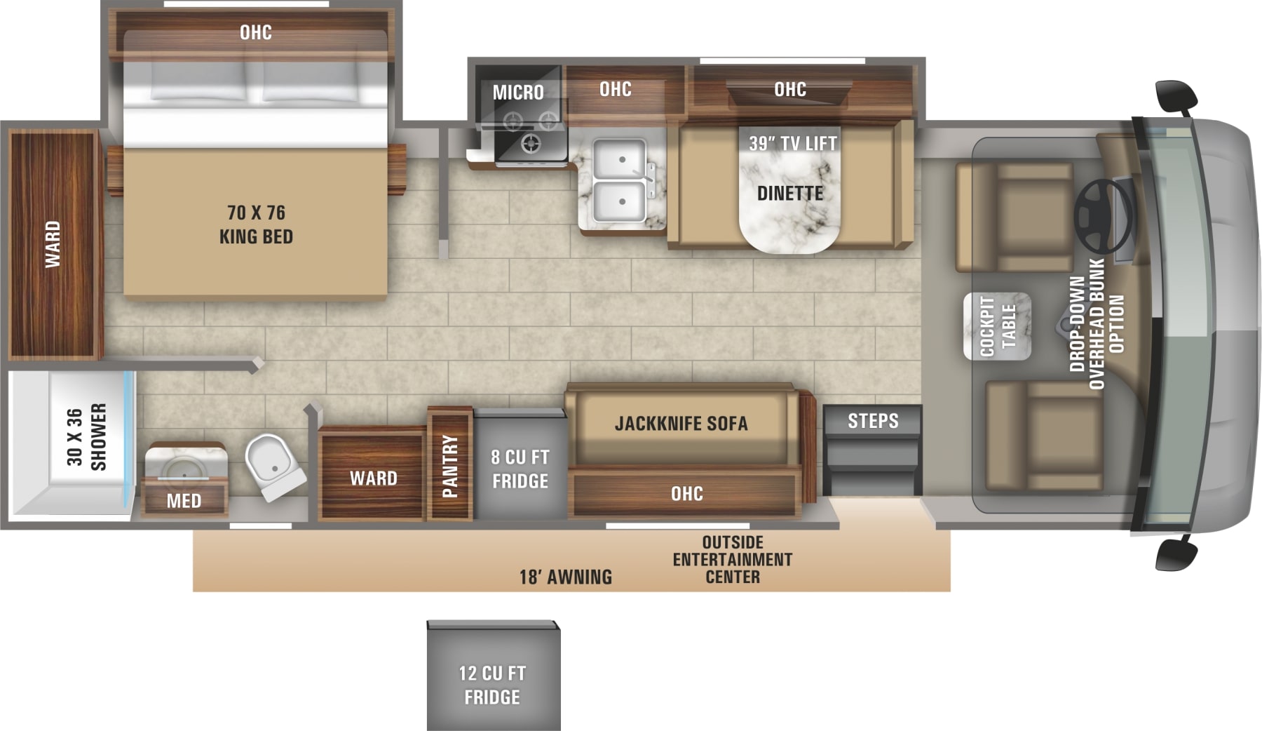 2020 Jayco Alante 27A Floor Plan