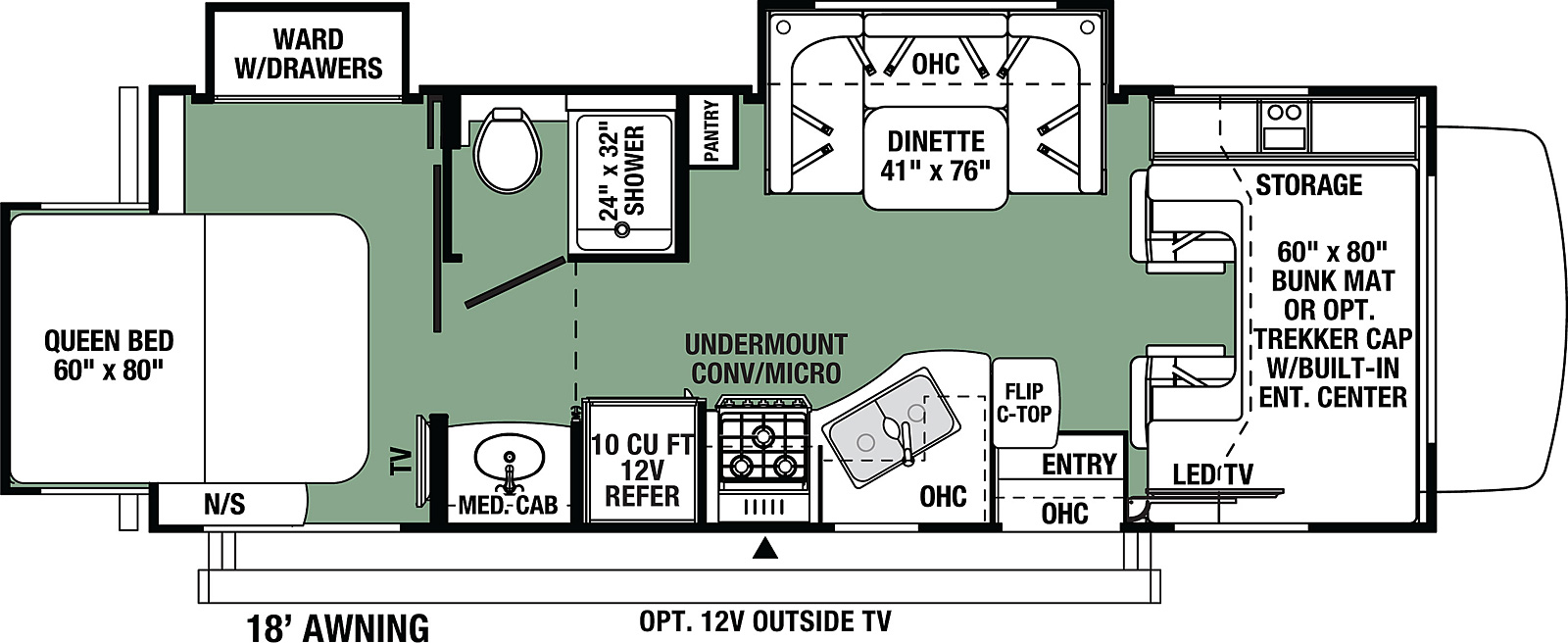 2021 Forest River Forester Classic 2501TS Floor Plan