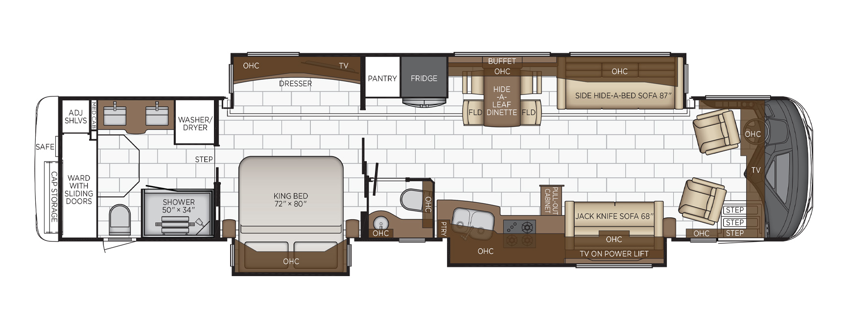 2022 Newmar Mountain Aire 4551 Floor Plan