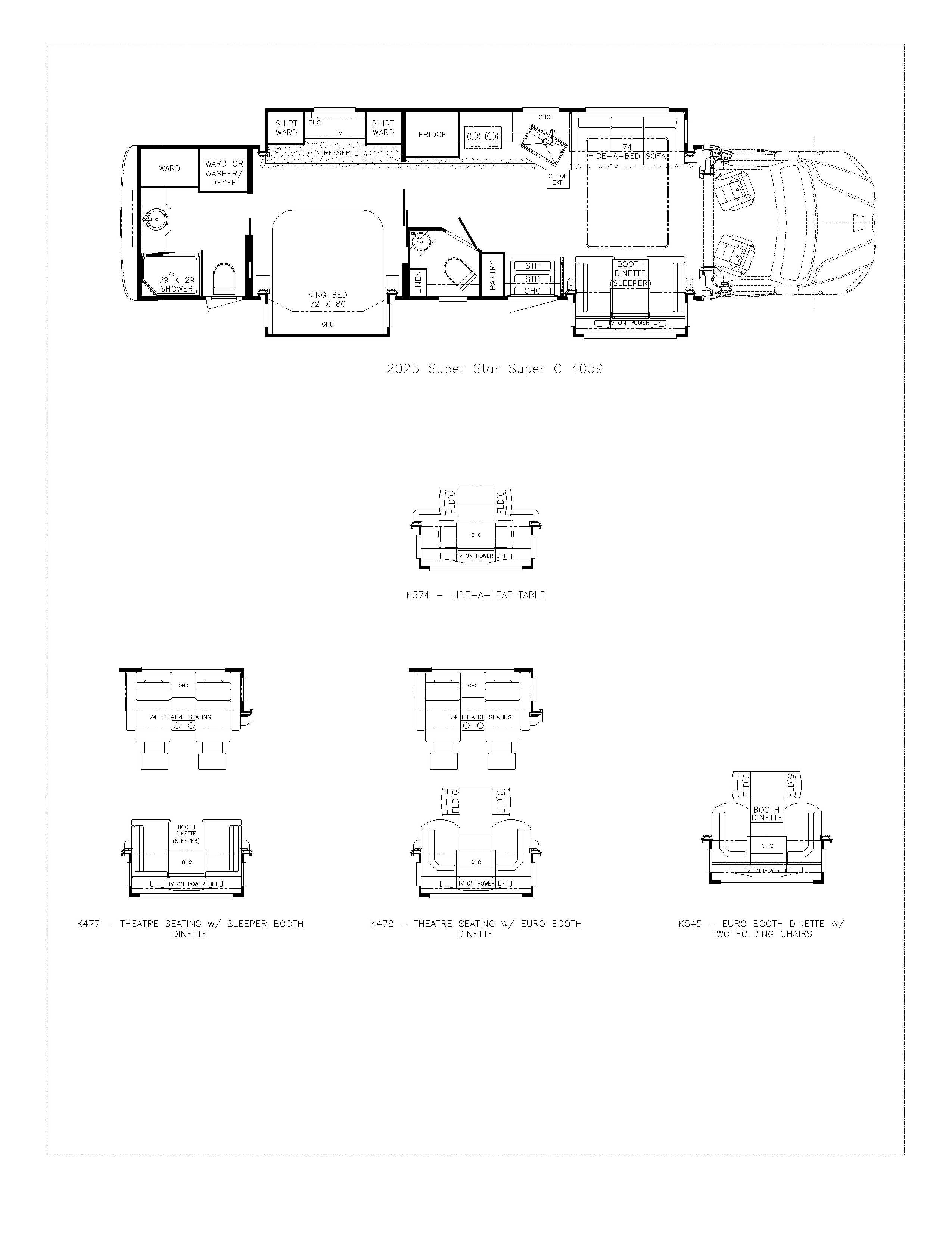 2025 Newmar Super Star 4059 Floor Plan