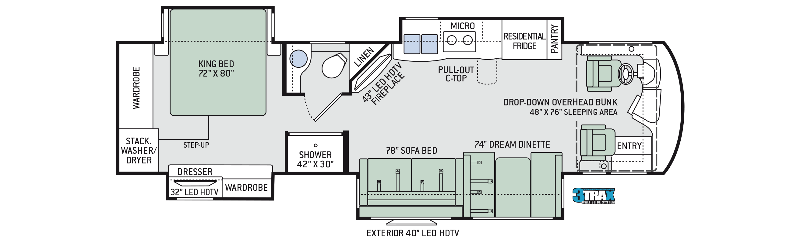 2018 Thor Aria 3601 Floor Plan