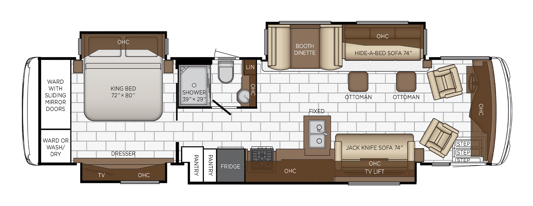 2021 Newmar Ventana 3717 Floor Plan
