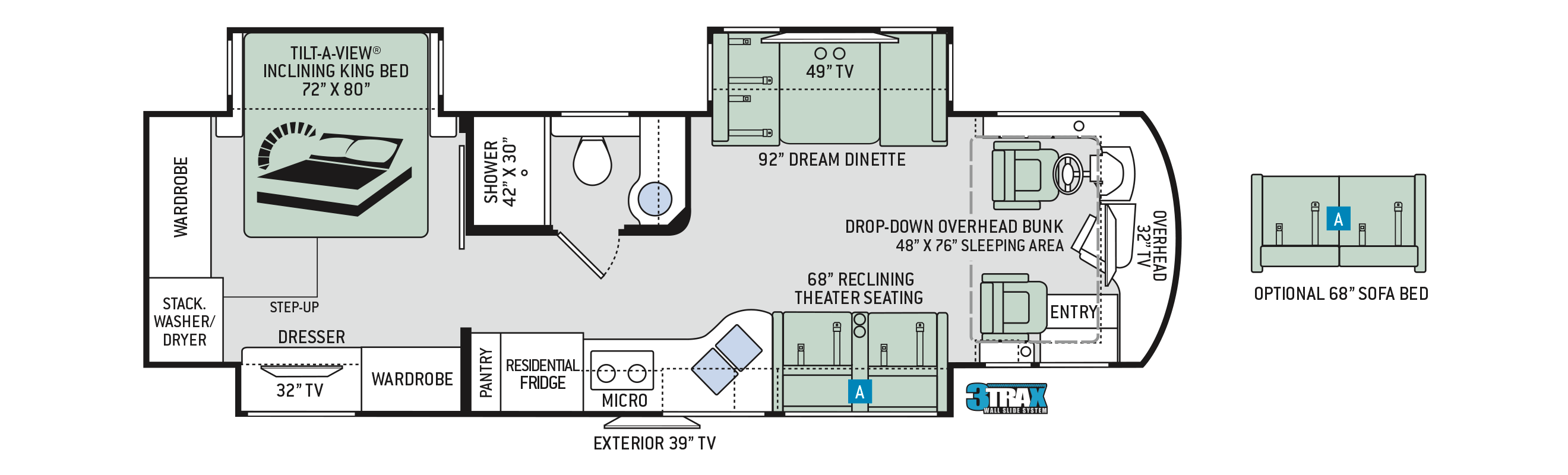 2019 Thor Aria 3401 Floor Plan