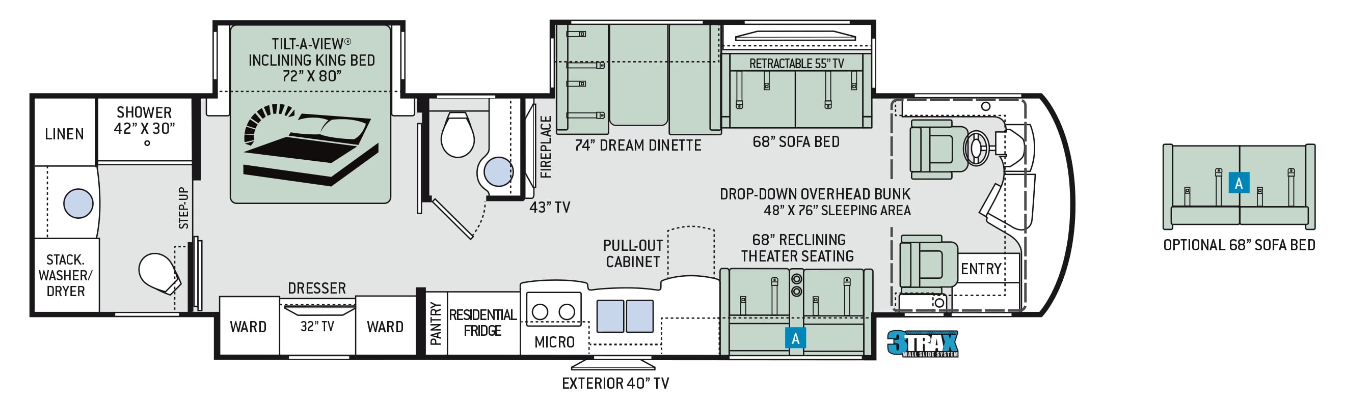 2019 Thor Aria 3901 Floor Plan