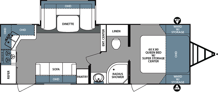 2018 Forest River Surveyor 251RKS Floor Plan