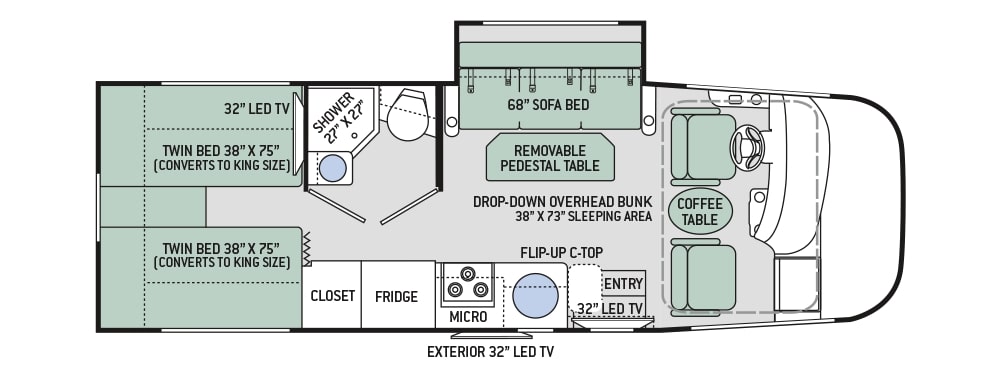 2017 Thor Vegas 24.1 Floor Plan