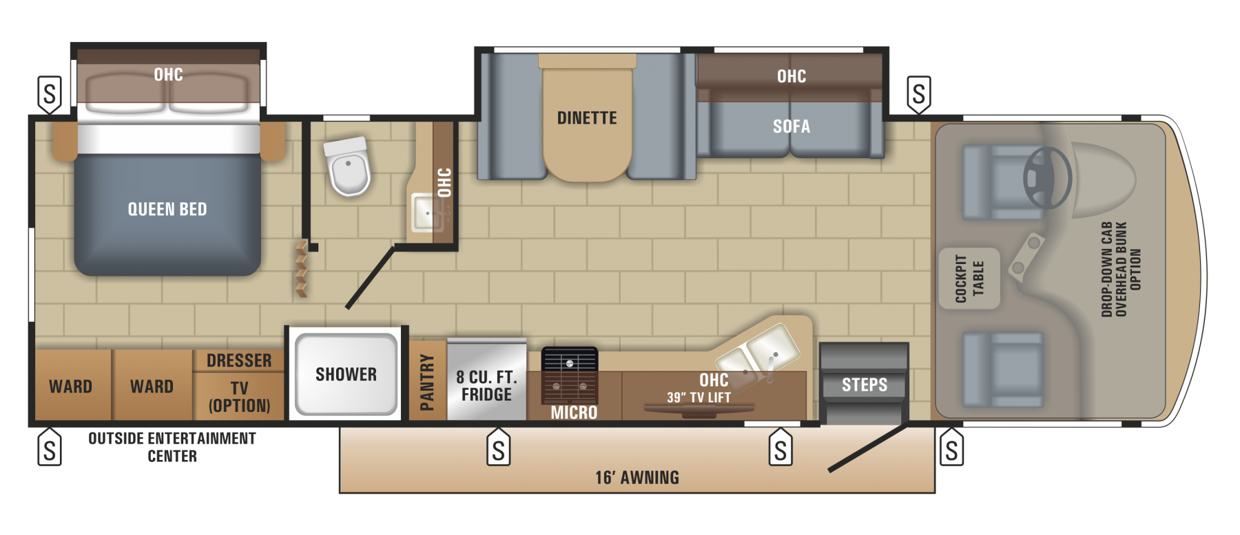 2018 Jayco Alante 31V Floor Plan