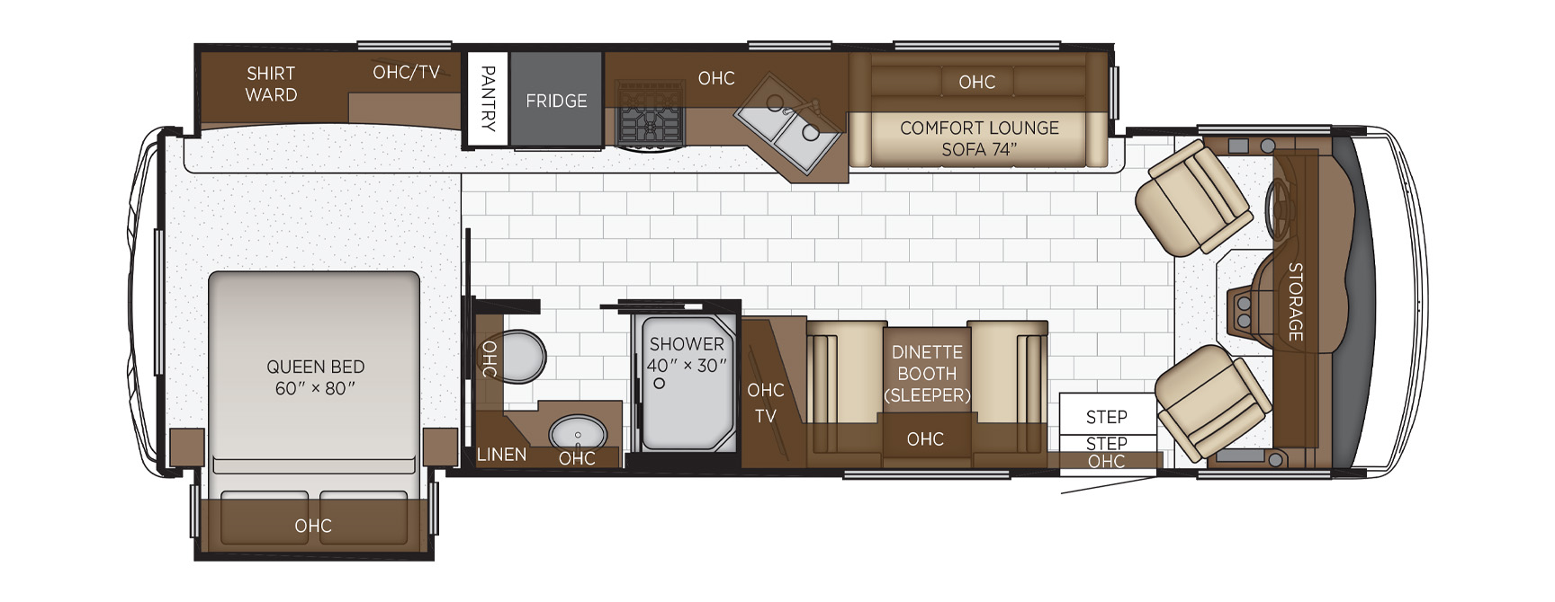 2022 Newmar Bay Star Sport 3014 Floor Plan