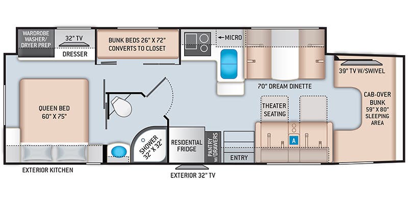 2021 Thor Omni 4x4 RB34 Floor Plan