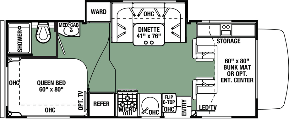 2019 Forest River Forester 2291S Floor Plan