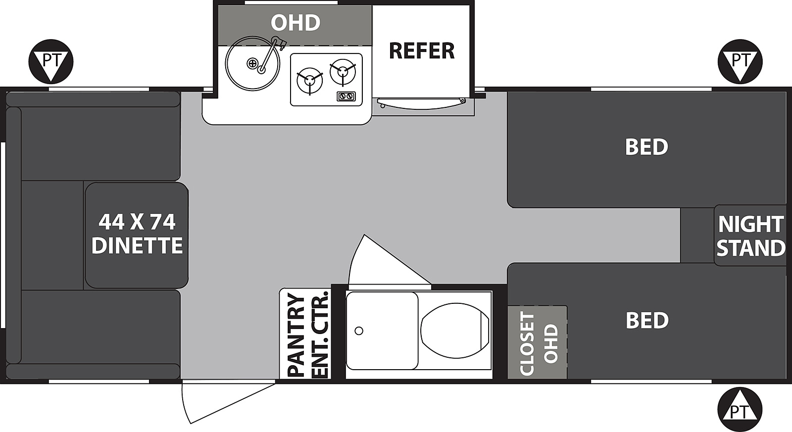 2019 Forest River R-Pod 191 Floor Plan