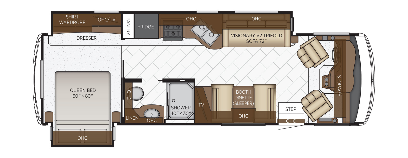 2022 Newmar Bay Star 3014 Floor Plan