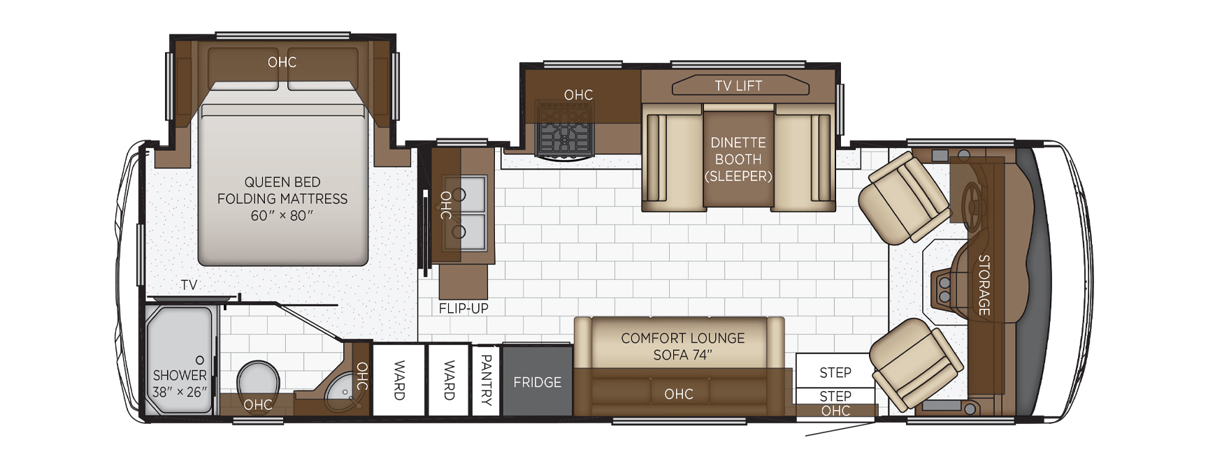 2022 Newmar Bay Star Sport 2813 Floor Plan