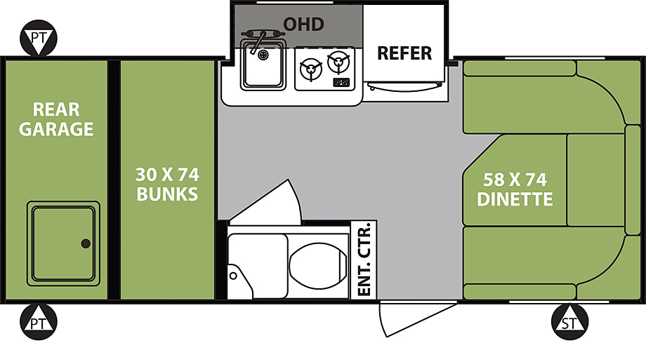 2018 Forest River R-Pod 182G Floor Plan