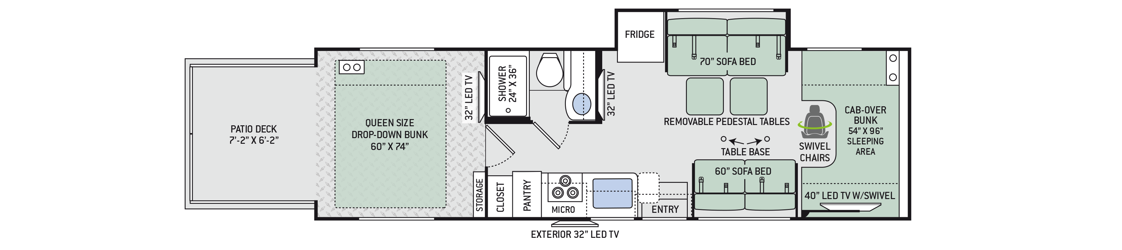 2018 Thor Outlaw 29J Floor Plan