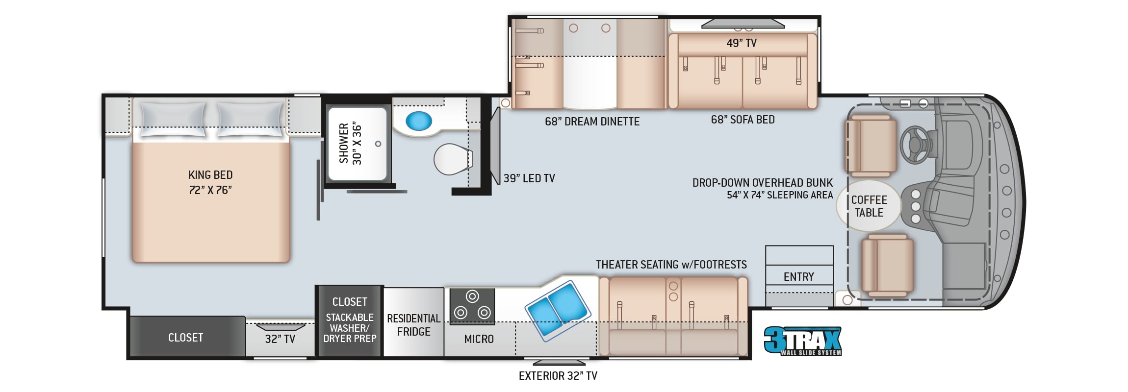 2021 Thor Windsport 34R Floor Plan