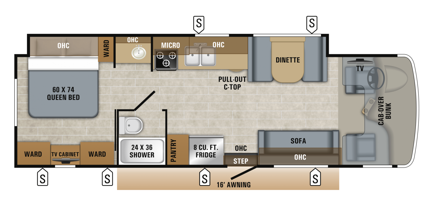 2019 Jayco Greyhawk 30X Floor Plan