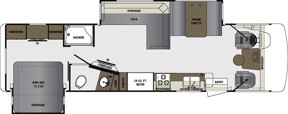 2018 Forest River Georgetown GT5 31L5 Floor Plan