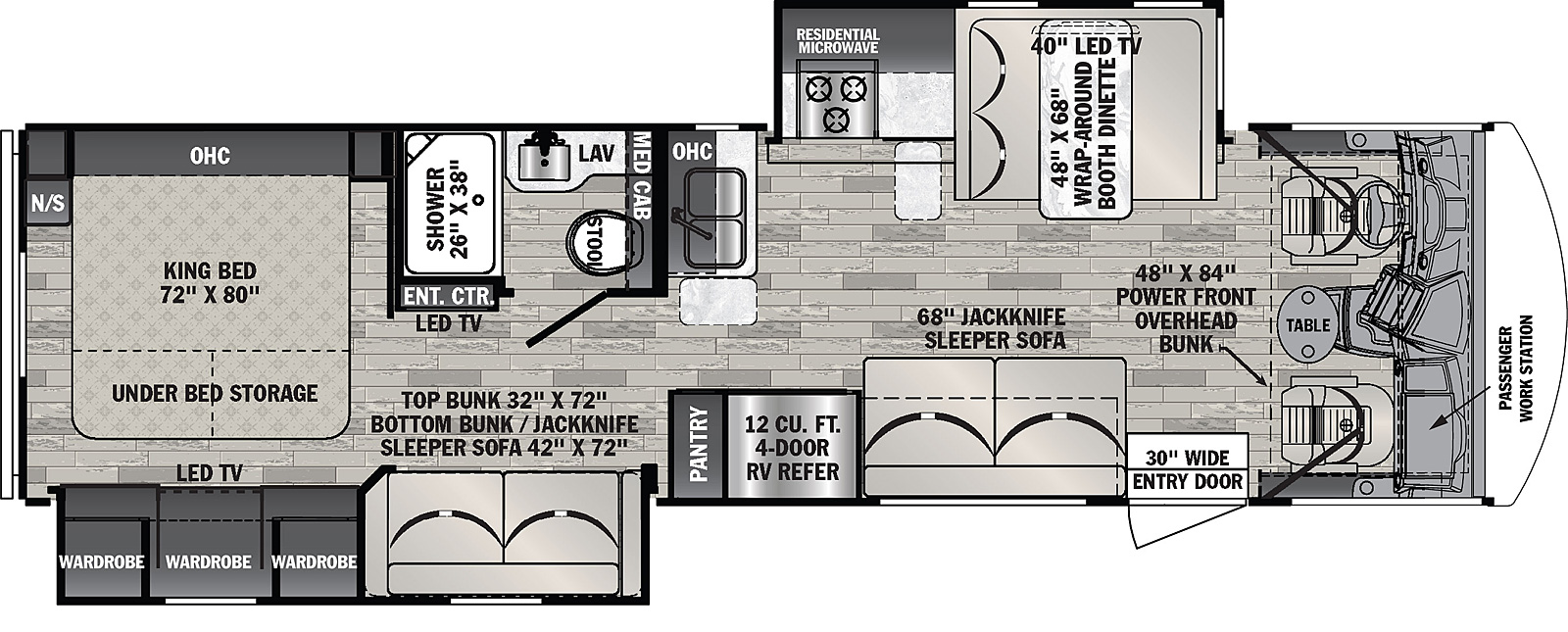 2022 Forest River FR3 32DS Floor Plan