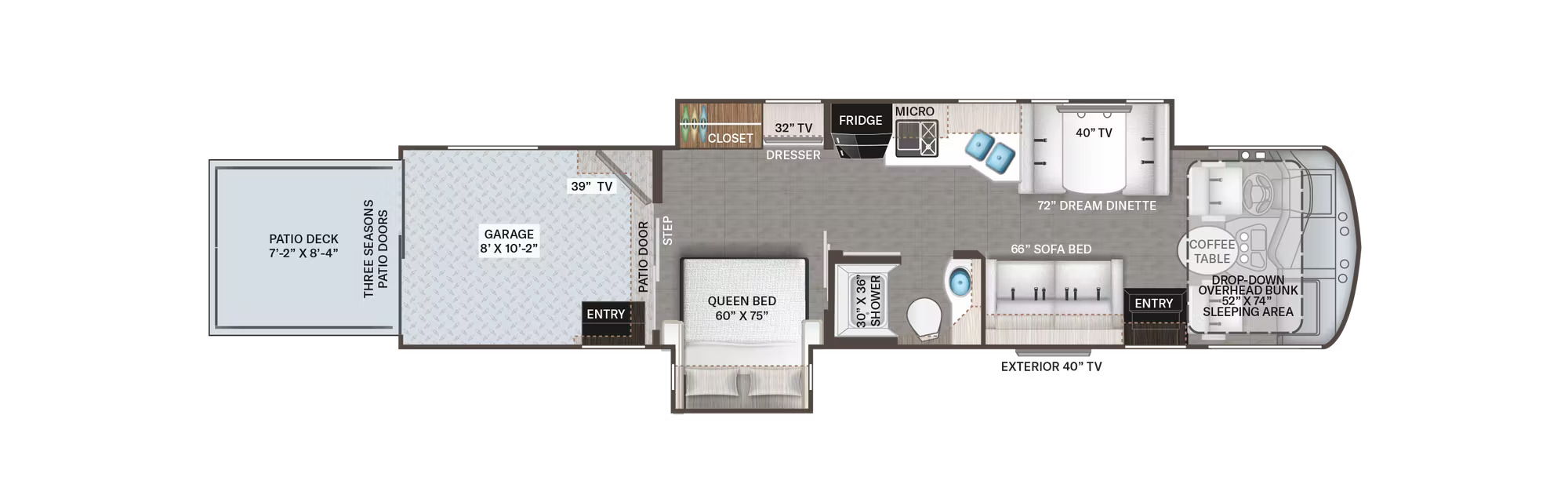 2023 Thor Outlaw 38MB Floor Plan