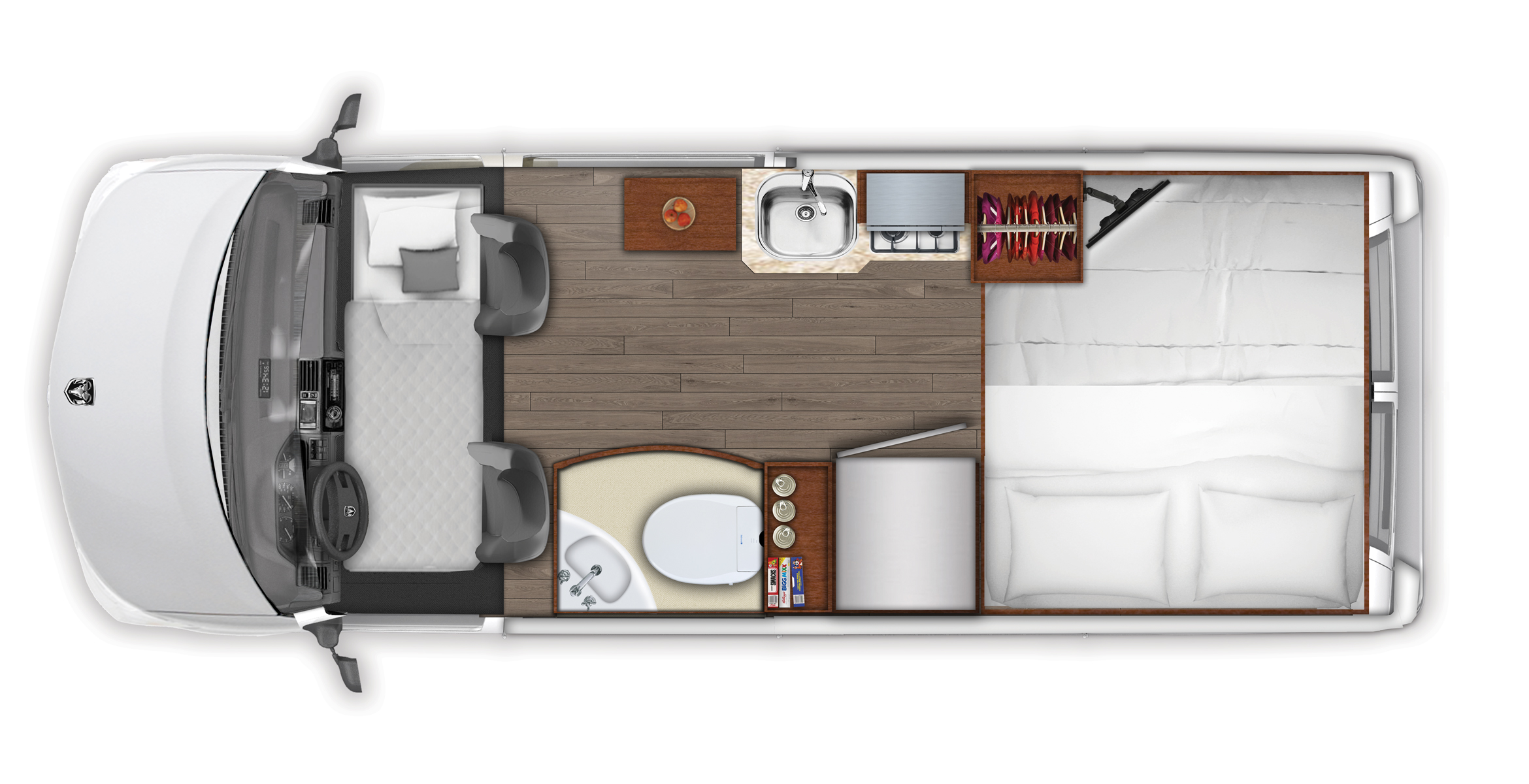 2019 Roadtrek Simplicity SRT Floor Plan