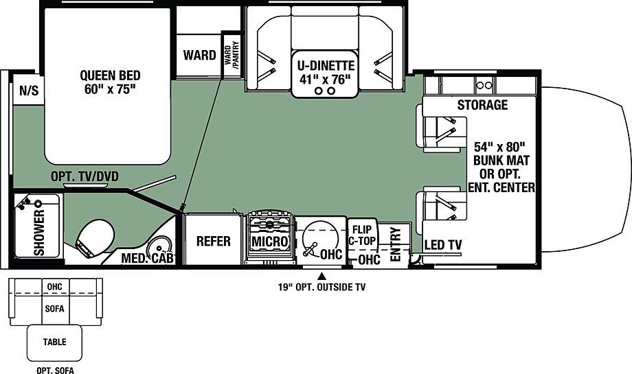 2017 Forest River Forester MBS 2401W Floor Plan