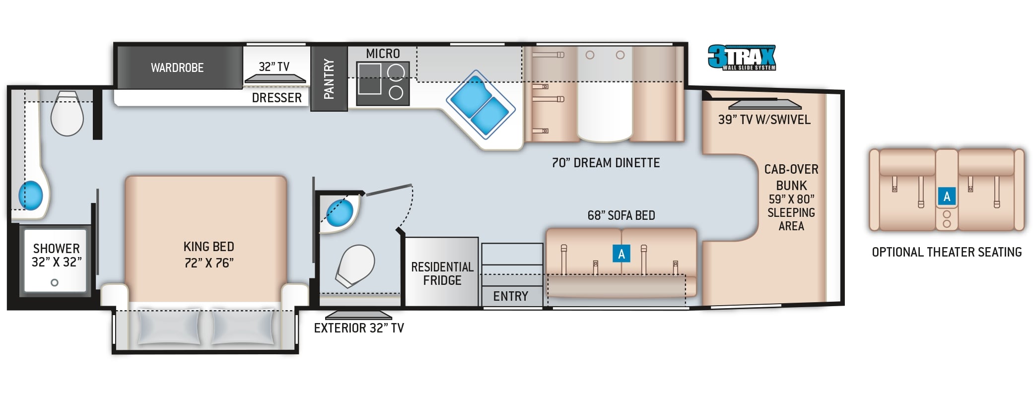 2021 Thor Omni BB35 Floor Plan