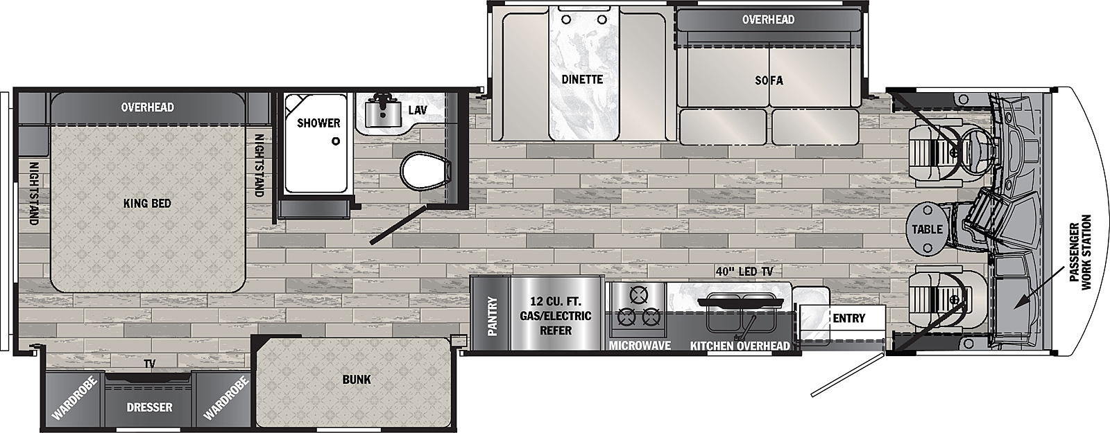 2021 Forest River Georgetown GT3 33B3 Floor Plan