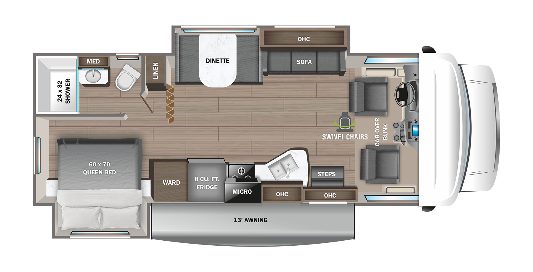 2023 Jayco Redhawk 26XD Floor Plan