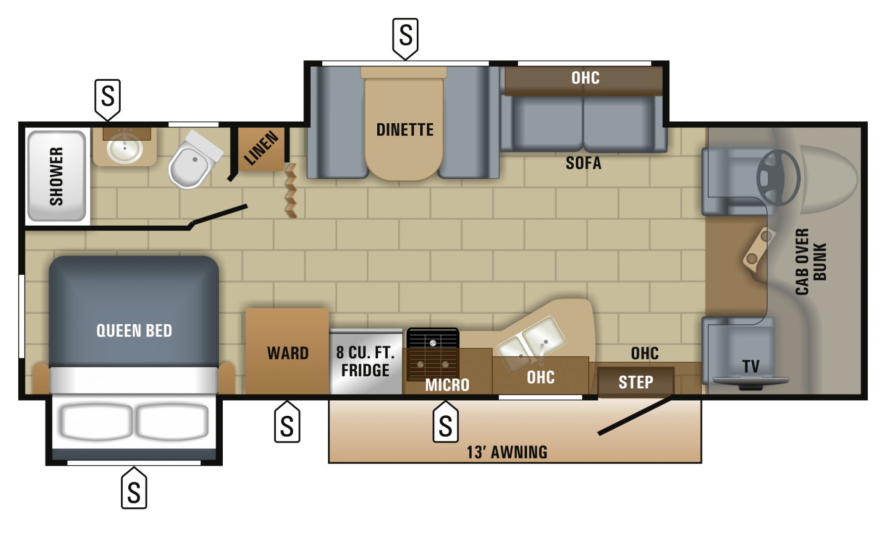 2018 Jayco Redhawk 26XD Floor Plan