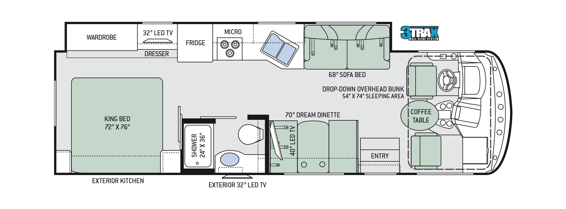 2018 Thor Windsport 29M Floor Plan