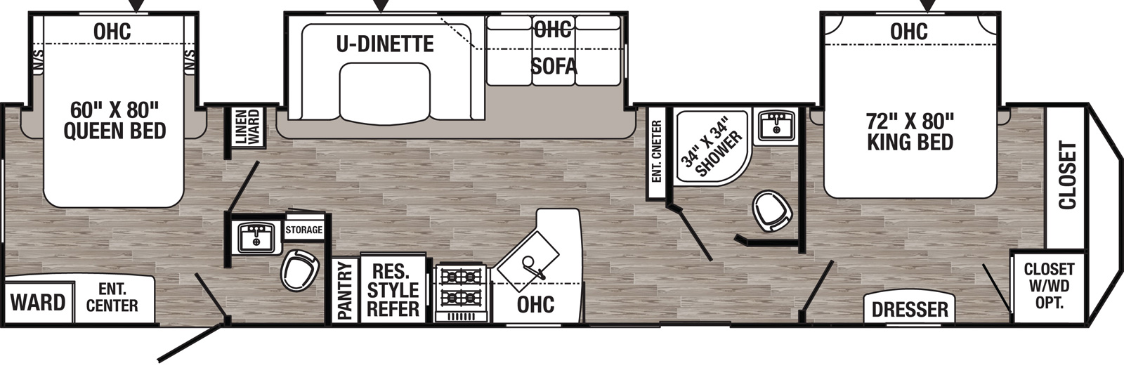 2020 Forest River Palomino Puma 38DBS Floor Plan