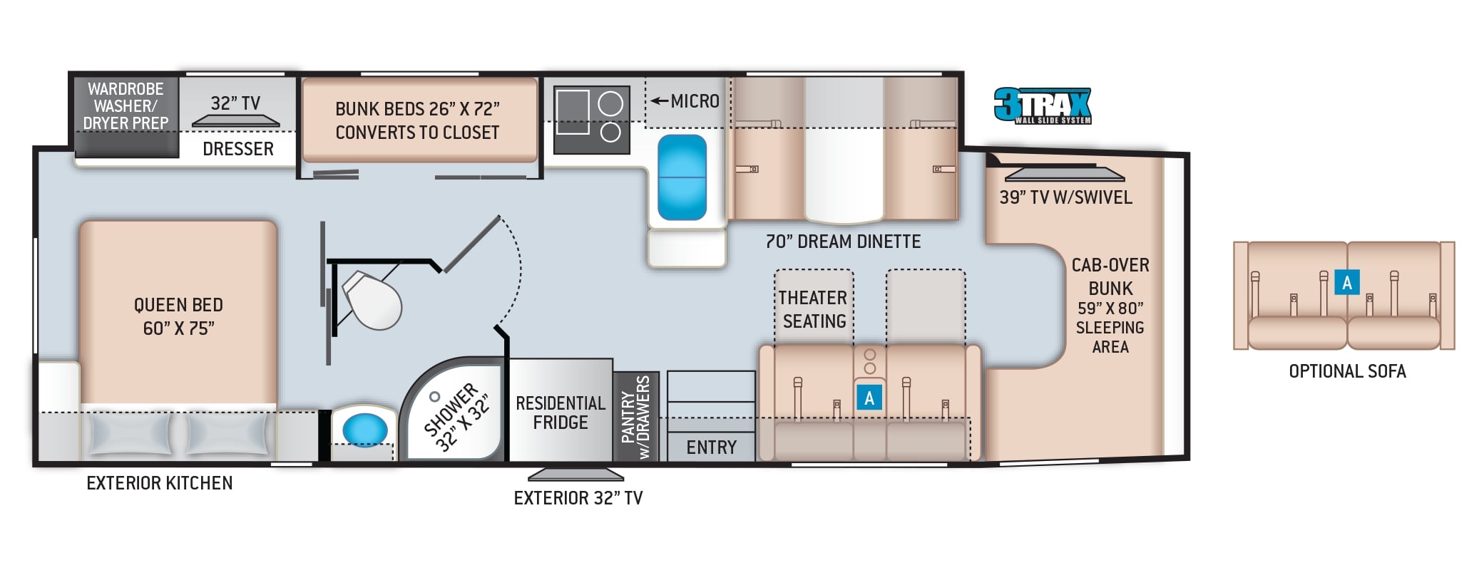 2021 Thor Omni 4x4 RB34 Floor Plan