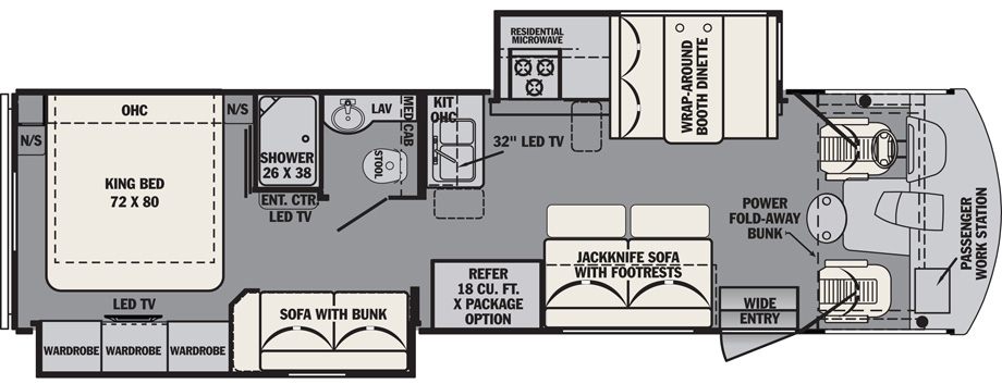 2018 Forest River FR3 32DS Floor Plan