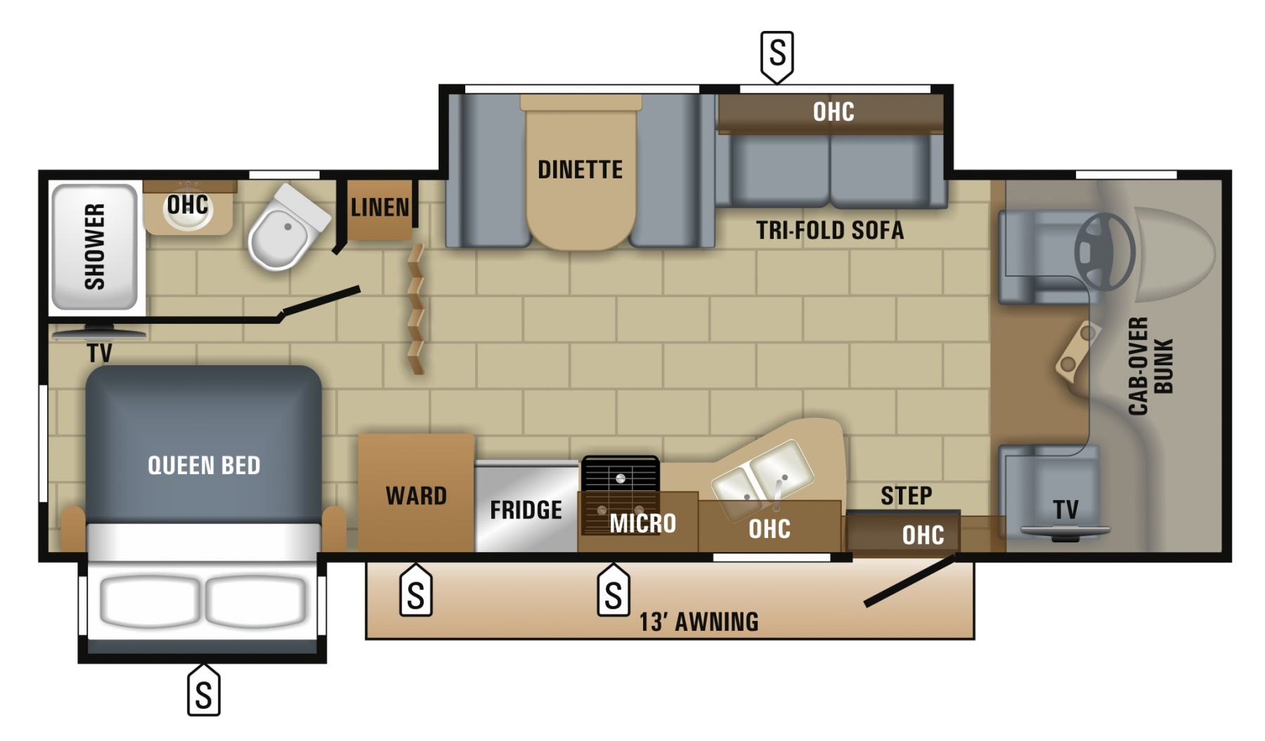 2018 Jayco Greyhawk 26Y Floor Plan