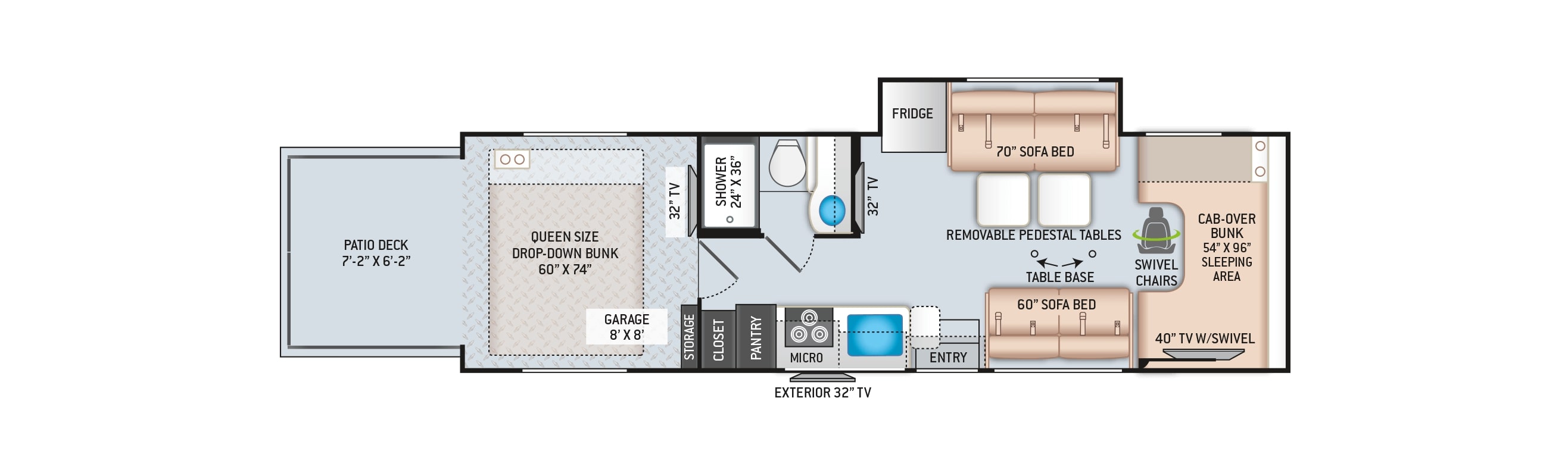 2020 Thor Outlaw 29J Floor Plan