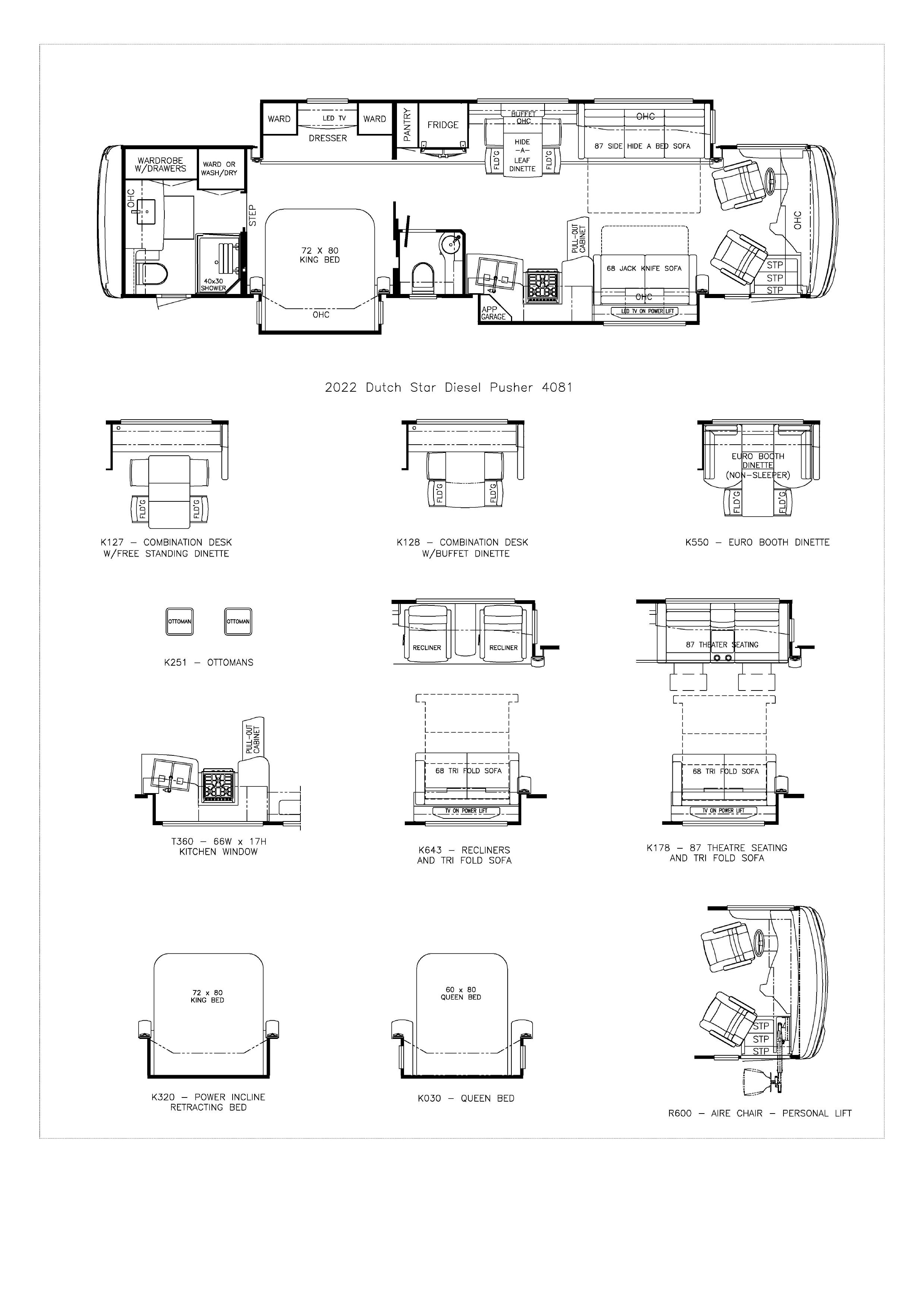 2022 Newmar Dutch Star 4081 Floor Plan