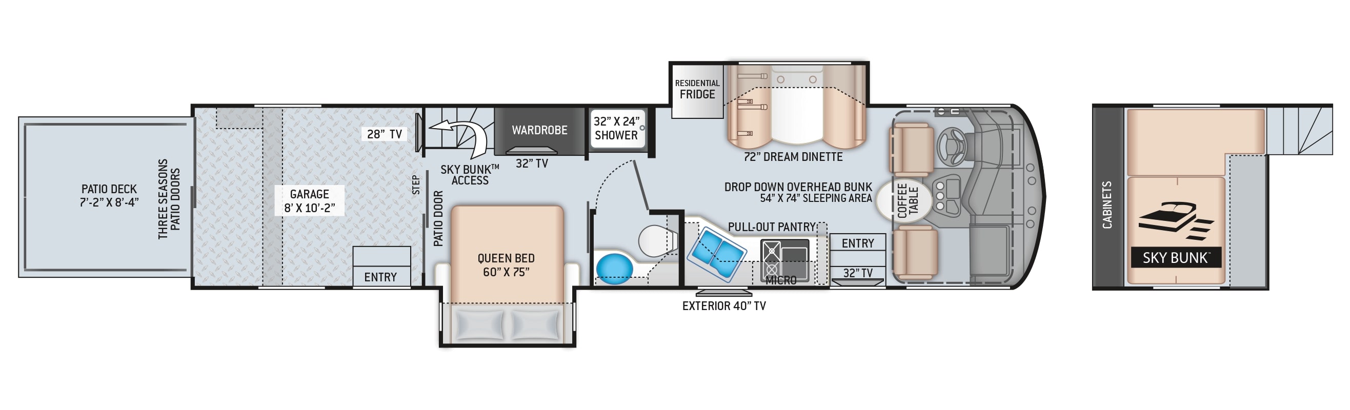 2020 Thor Outlaw 37RB Floor Plan