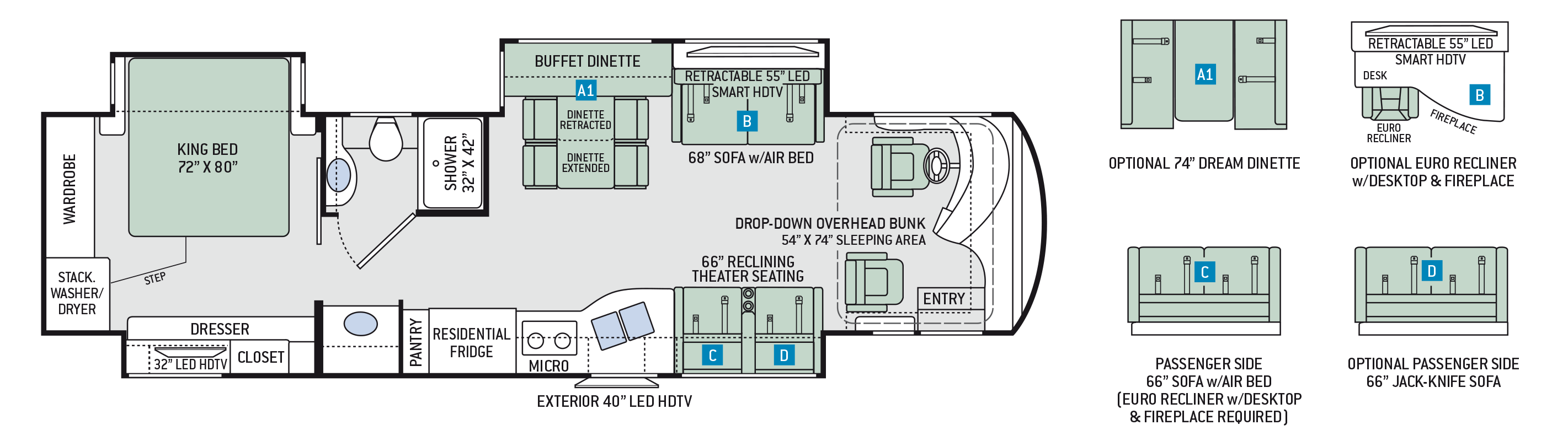 2018 Thor Venetian M37 Floor Plan