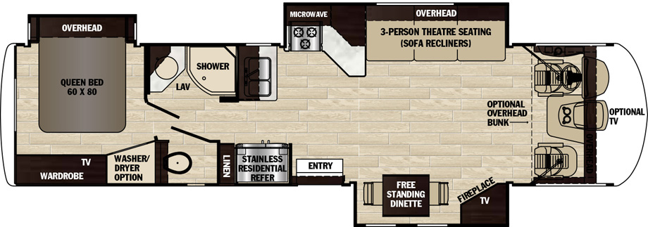 2019 Forest River Georgetown XL 378TS Floor Plan