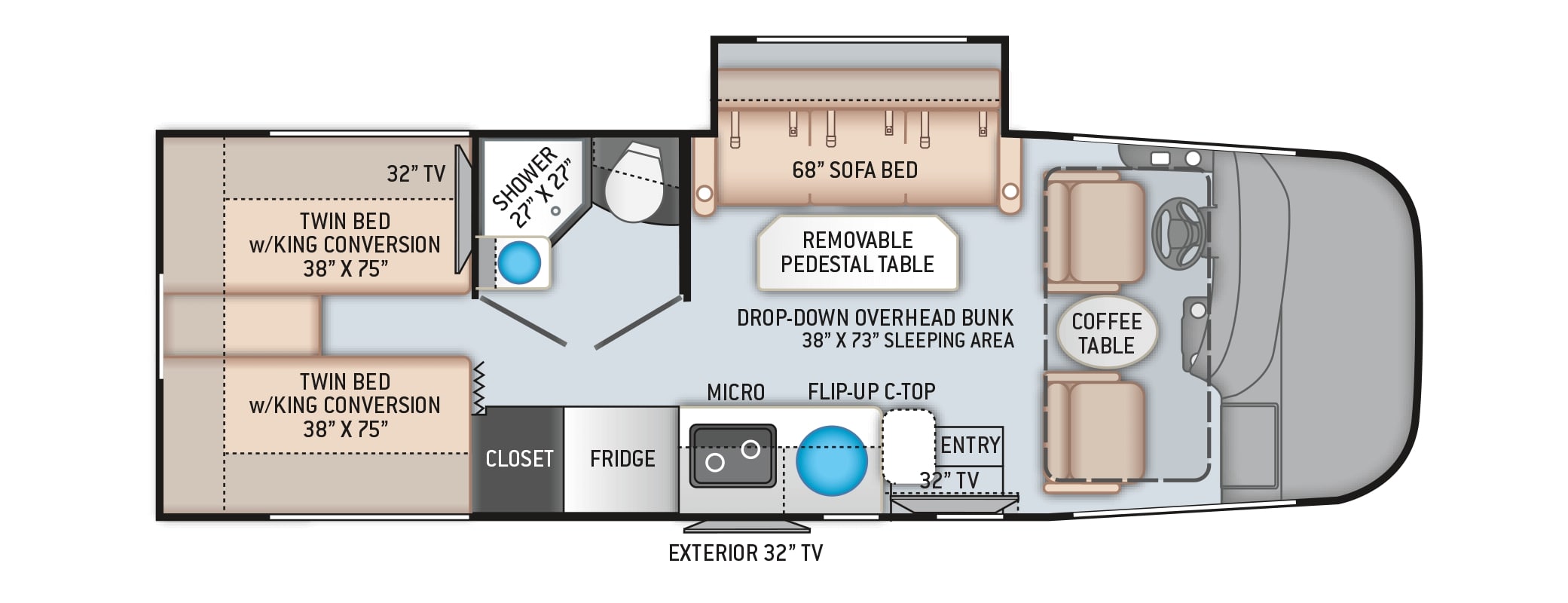 2021 Thor Vegas 24.1 Floor Plan