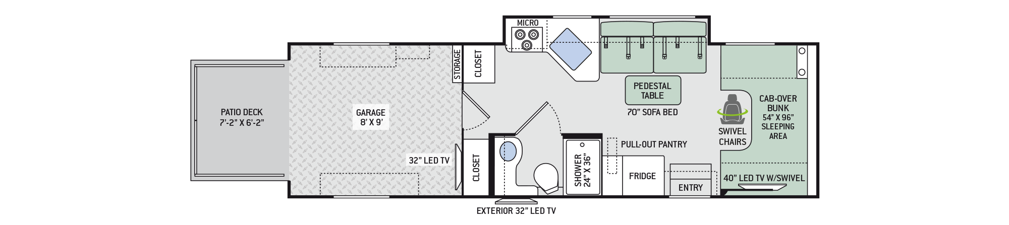 2018 Thor Outlaw 29H Floor Plan