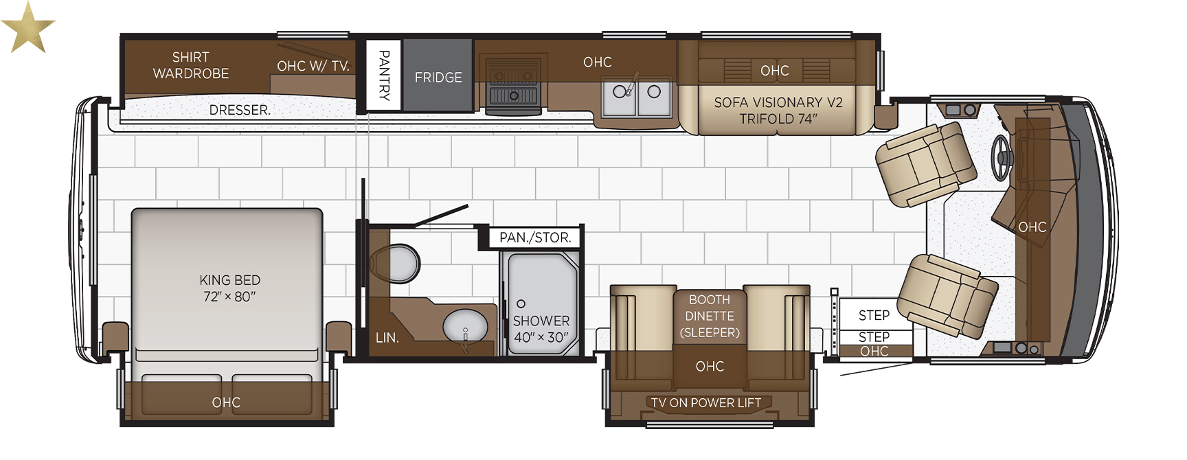 2023 Newmar Bay Star 3225 Floor Plan