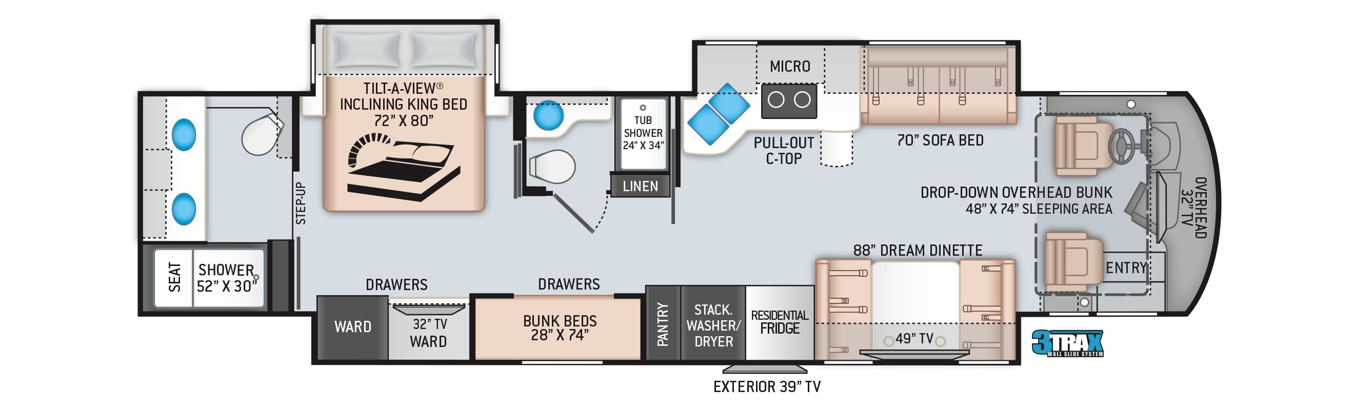 2022 Thor Aria 4000 Floor Plan