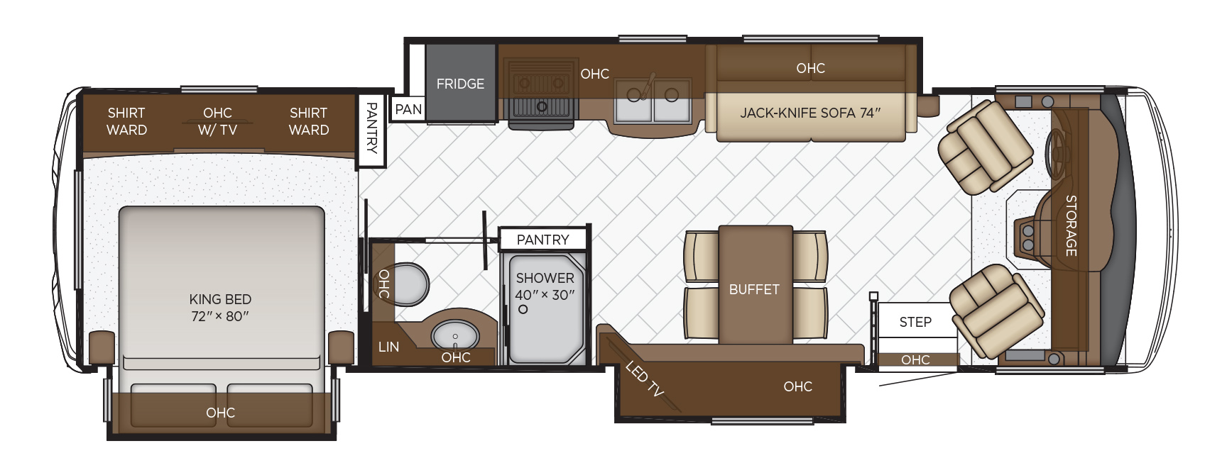 2021 Newmar Bay Star 3226 Floor Plan