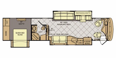 2012 Fleetwood Discovery 40X Floor Plan