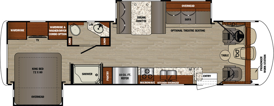 2019 Forest River Georgetown GT5 31R5 Floor Plan