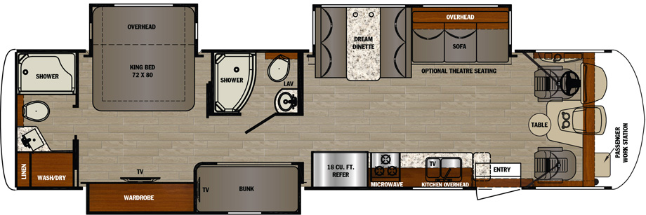 2019 Forest River Georgetown GT5 36B5 Floor Plan