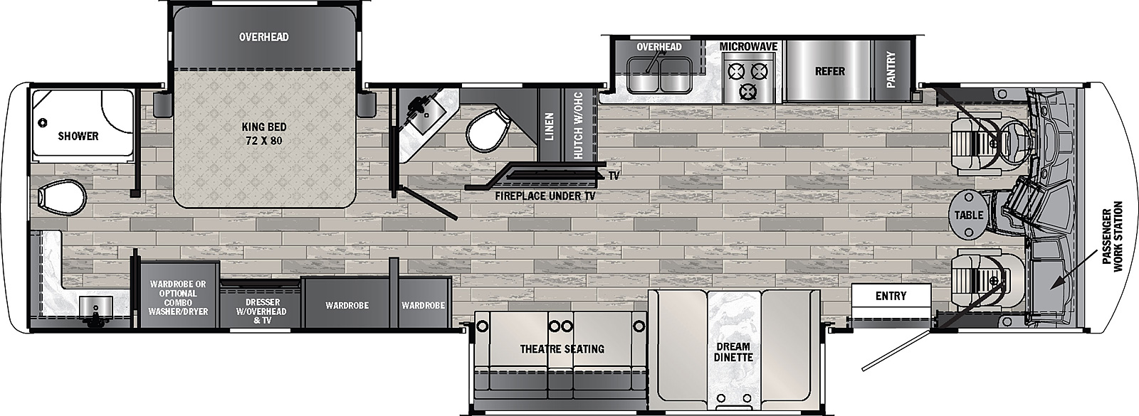 2021 Forest River Georgetown GT5 34H Floor Plan